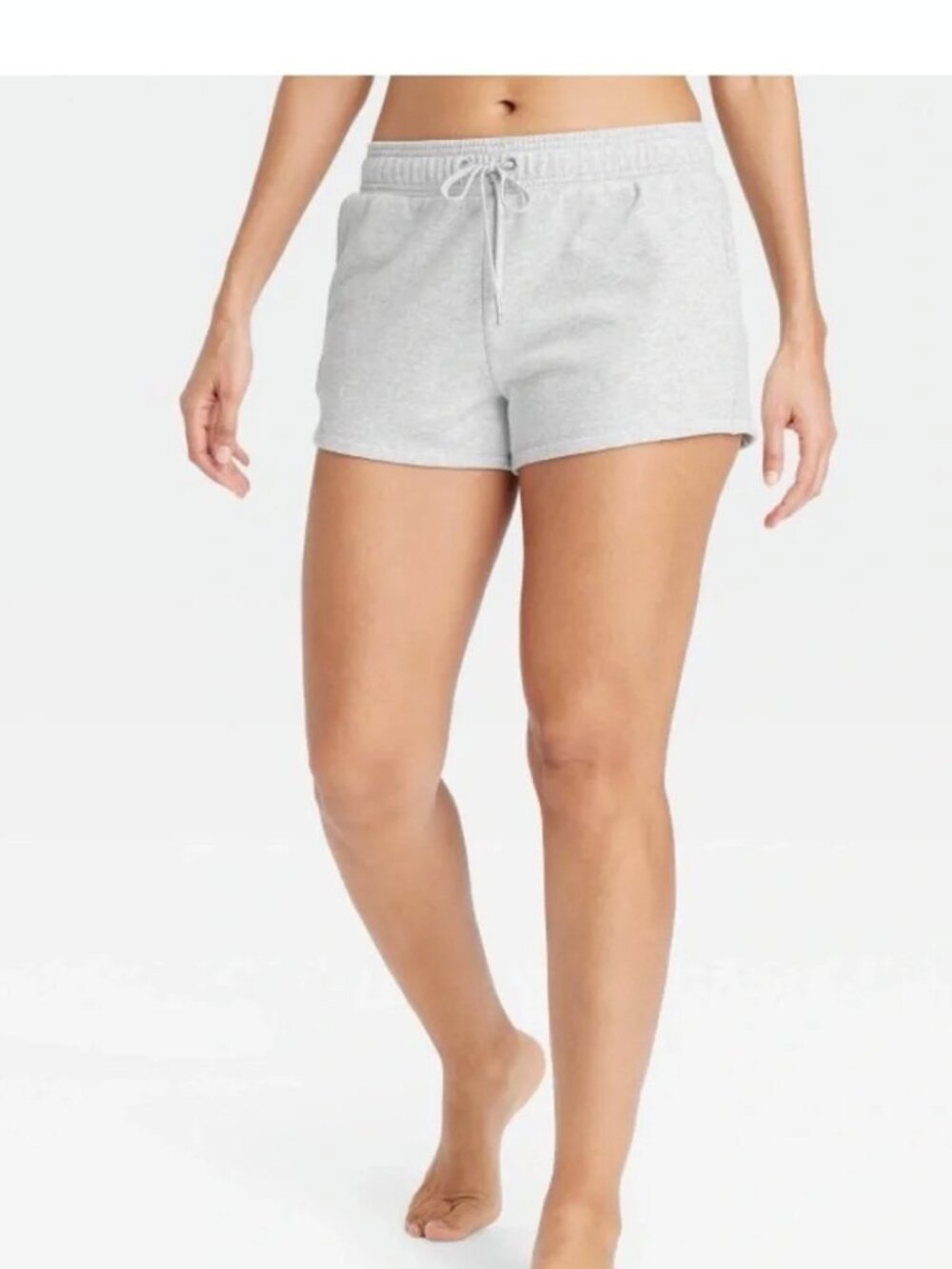 Women's Fleece Lounge Sweatshorts - Auden Heather Grey Shorts M